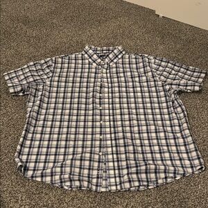 Men's Blue Plaid Shirt